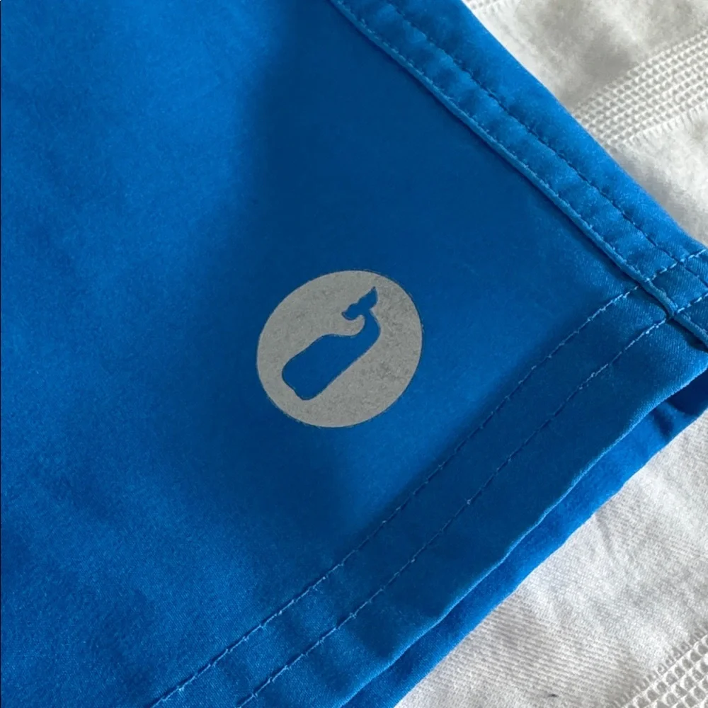 Vineyard Vines Navy and Aqua Striped Men’s Swim Board Shorts